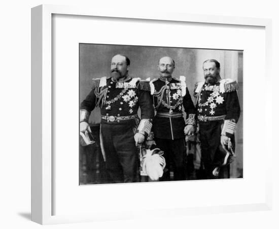 The Prince of Wales and His Brothers at the Wedding of the Duke of York, 6th July 1893-W&d Downey-Framed Giclee Print