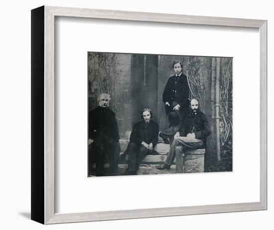 The Prince of Wales and his tutors at Oxford University, c1860 (1910)-Unknown-Framed Photographic Print