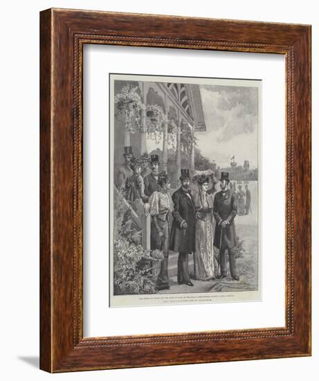 The Prince of Wales and the Duke of York at the Royal Agricultural Society's Show, Warwick-William 'Crimea' Simpson-Framed Giclee Print