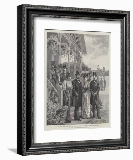 The Prince of Wales and the Duke of York at the Royal Agricultural Society's Show, Warwick-William 'Crimea' Simpson-Framed Giclee Print