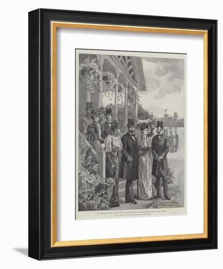 The Prince of Wales and the Duke of York at the Royal Agricultural Society's Show, Warwick-William 'Crimea' Simpson-Framed Giclee Print