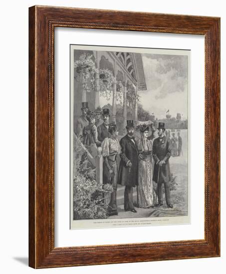 The Prince of Wales and the Duke of York at the Royal Agricultural Society's Show, Warwick-William 'Crimea' Simpson-Framed Giclee Print