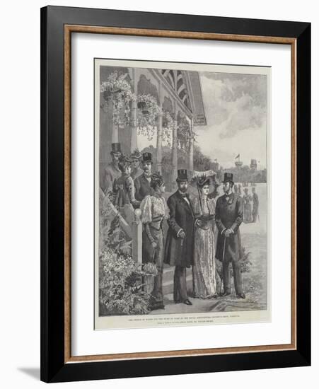 The Prince of Wales and the Duke of York at the Royal Agricultural Society's Show, Warwick-William 'Crimea' Simpson-Framed Giclee Print