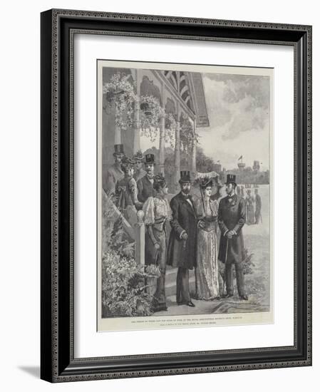 The Prince of Wales and the Duke of York at the Royal Agricultural Society's Show, Warwick-William 'Crimea' Simpson-Framed Giclee Print