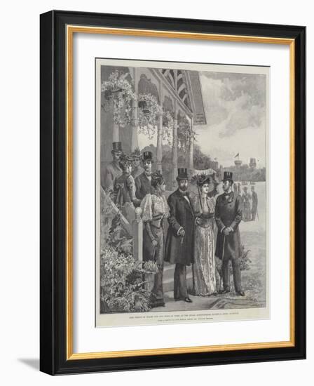 The Prince of Wales and the Duke of York at the Royal Agricultural Society's Show, Warwick-William 'Crimea' Simpson-Framed Giclee Print