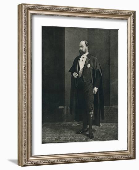 The Prince of Wales as a bencher of the Middle Temple, 1884 (1910)-W&D Downey-Framed Photographic Print