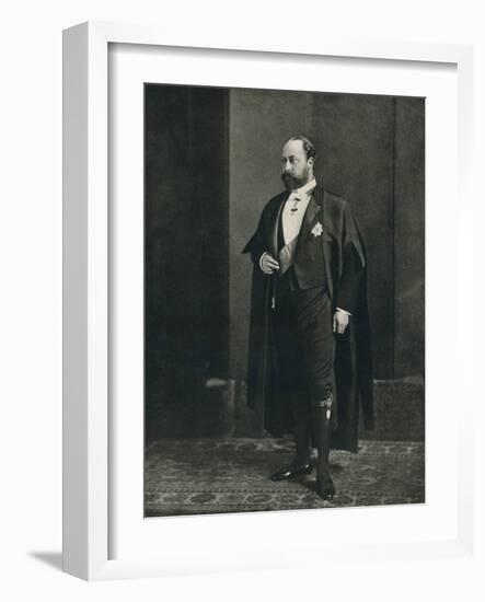 The Prince of Wales as a bencher of the Middle Temple, 1884 (1910)-W&D Downey-Framed Photographic Print