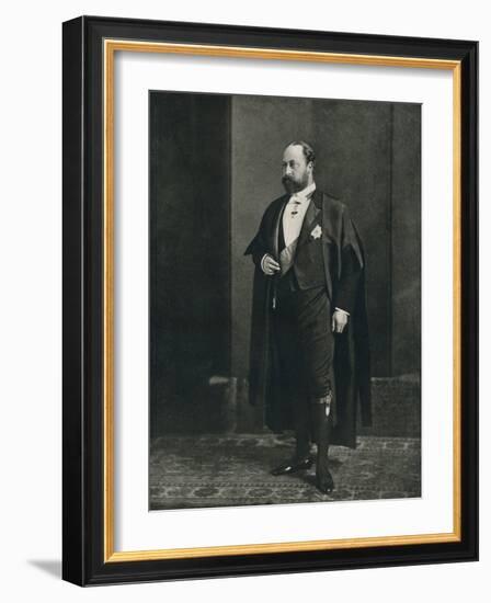 The Prince of Wales as a bencher of the Middle Temple, 1884 (1910)-W&D Downey-Framed Photographic Print