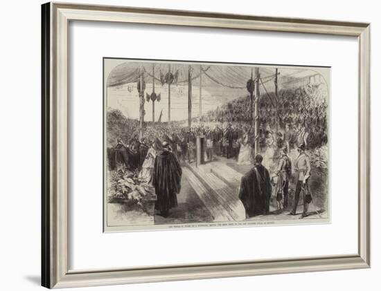 The Prince of Wales, as a Freemason, Setting the Chief Stone of the New Grammar School at Reading-null-Framed Giclee Print