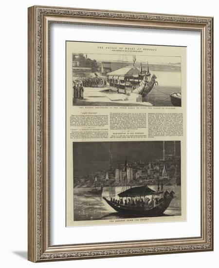 The Prince of Wales at Benares-Alfred Chantrey Corbould-Framed Giclee Print