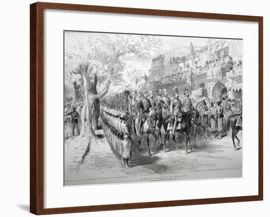 The Prince of Wales at Delhi: The Chandry Chowk, 1911-English School-Framed Giclee Print