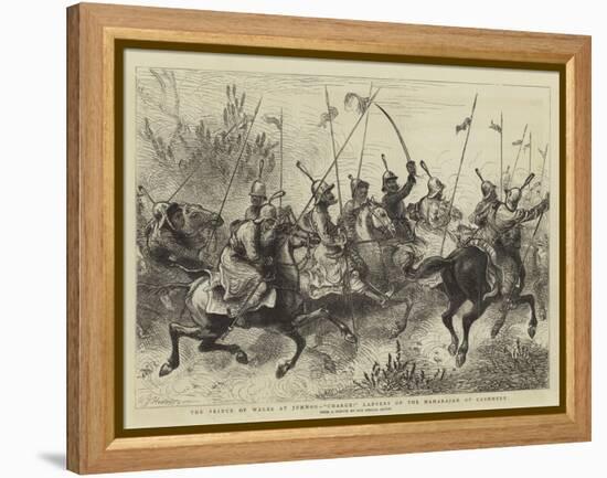The Prince of Wales at Jummoo, Charge! Lancers of the Maharajah of Cashmere-William John Hennessy-Framed Premier Image Canvas