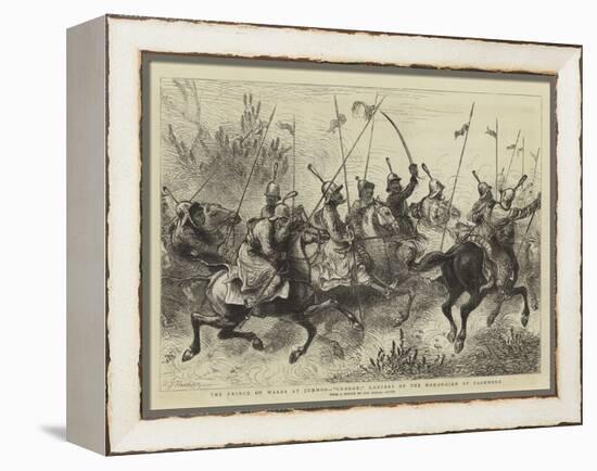 The Prince of Wales at Jummoo, Charge! Lancers of the Maharajah of Cashmere-William John Hennessy-Framed Premier Image Canvas