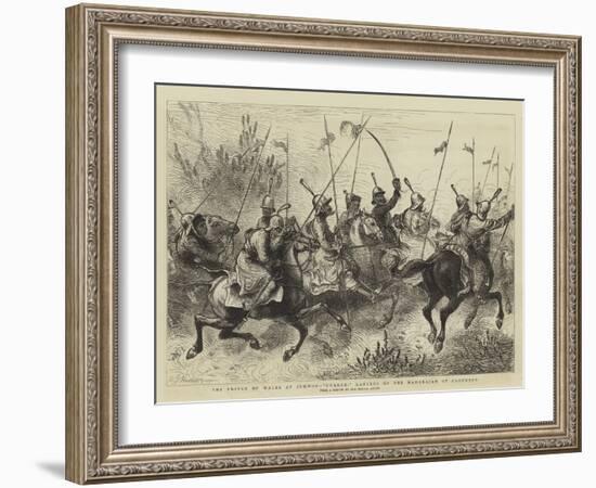 The Prince of Wales at Jummoo, Charge! Lancers of the Maharajah of Cashmere-William John Hennessy-Framed Giclee Print