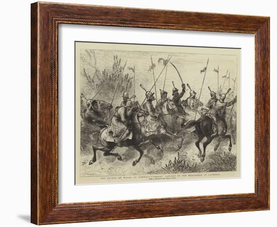 The Prince of Wales at Jummoo, Charge! Lancers of the Maharajah of Cashmere-William John Hennessy-Framed Giclee Print