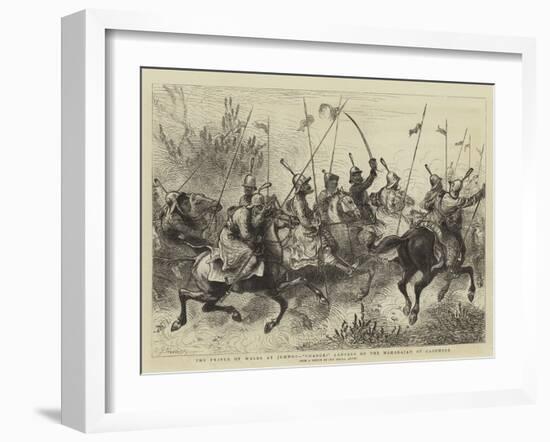 The Prince of Wales at Jummoo, Charge! Lancers of the Maharajah of Cashmere-William John Hennessy-Framed Giclee Print