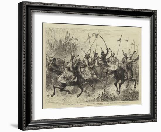 The Prince of Wales at Jummoo, Charge! Lancers of the Maharajah of Cashmere-William John Hennessy-Framed Giclee Print