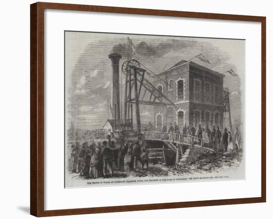 The Prince of Wales at Shireoaks Coalmine-null-Framed Giclee Print