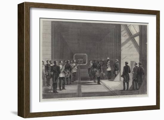 The Prince of Wales Closing the Last Rivet of the Victoria Tubular Bridge over the St Lawrence-George Henry Andrews-Framed Giclee Print