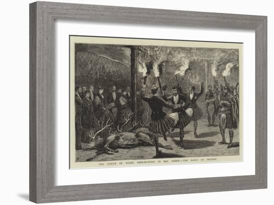 The Prince of Wales Deer-Hunting in Mar Forest, the Dance of Triumph-Joseph Nash-Framed Giclee Print