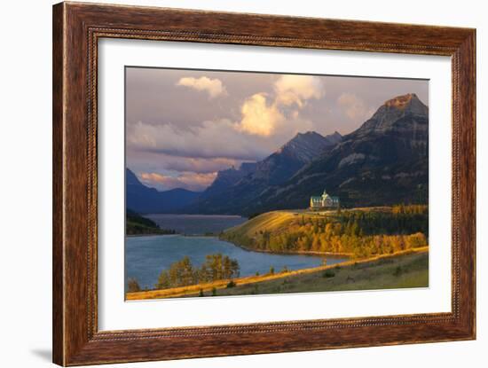 The Prince of Wales Hotel at Sunrise, Waterton Lakes National Park, Alberta, Canada, North America-Miles Ertman-Framed Photographic Print