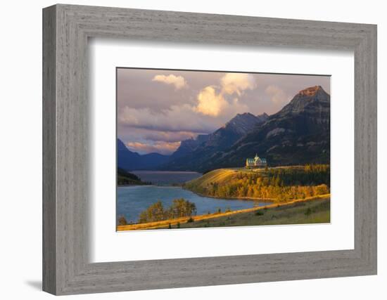 The Prince of Wales Hotel at Sunrise, Waterton Lakes National Park, Alberta, Canada, North America-Miles Ertman-Framed Photographic Print