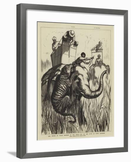 The Prince of Wales Hunting in the Terai, One of the Suite at Close Quarters-null-Framed Giclee Print