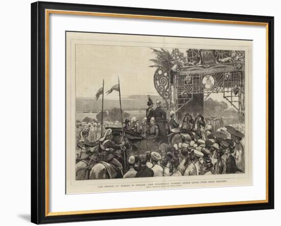 The Prince of Wales in Ceylon, the Procession Passing under Lotus Pond Arch, Colombo-Joseph Nash-Framed Giclee Print
