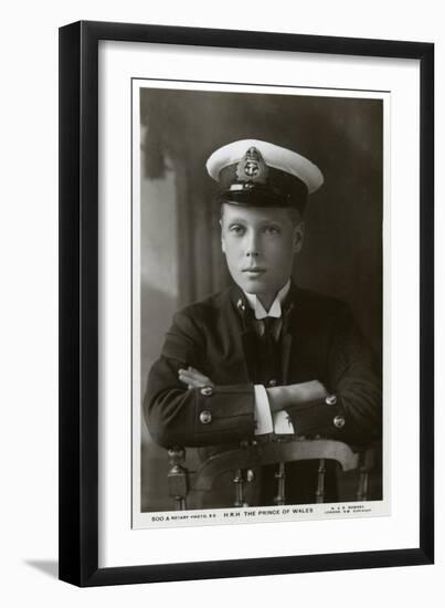 The Prince of Wales in Naval Uniform, C1910-W&d Downey-Framed Giclee Print