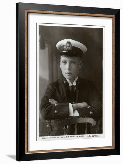 The Prince of Wales in Naval Uniform, C1910-W&d Downey-Framed Giclee Print