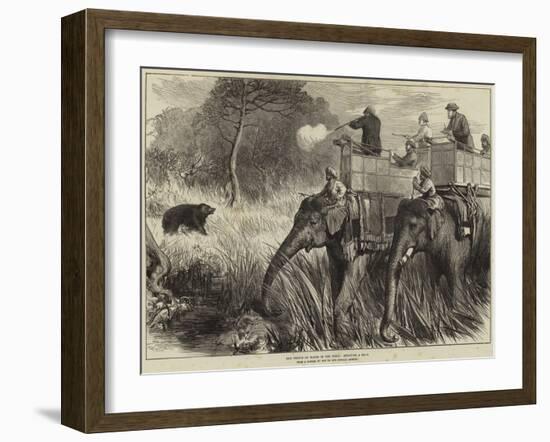 The Prince of Wales in the Terai, Shooting a Bear-Arthur Hopkins-Framed Giclee Print