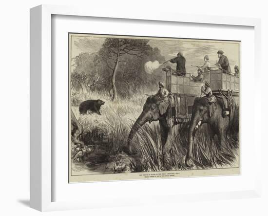 The Prince of Wales in the Terai, Shooting a Bear-Arthur Hopkins-Framed Giclee Print