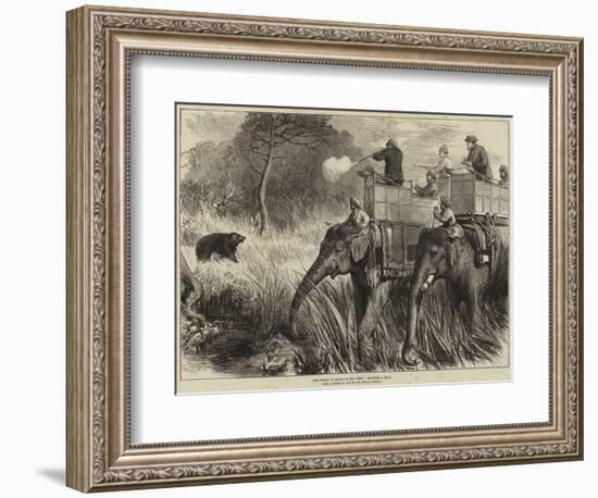 The Prince of Wales in the Terai, Shooting a Bear-Arthur Hopkins-Framed Giclee Print