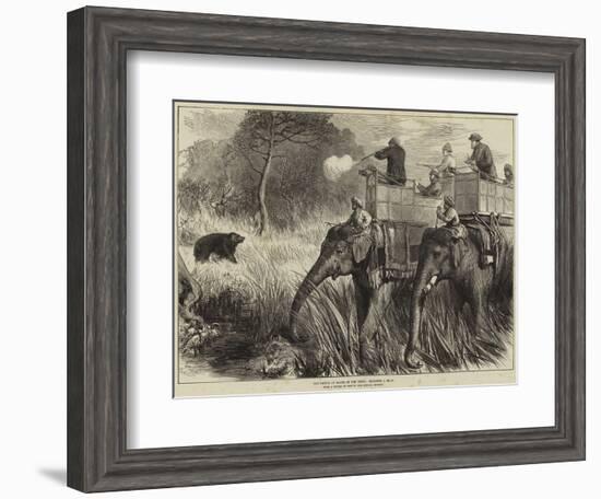 The Prince of Wales in the Terai, Shooting a Bear-Arthur Hopkins-Framed Giclee Print