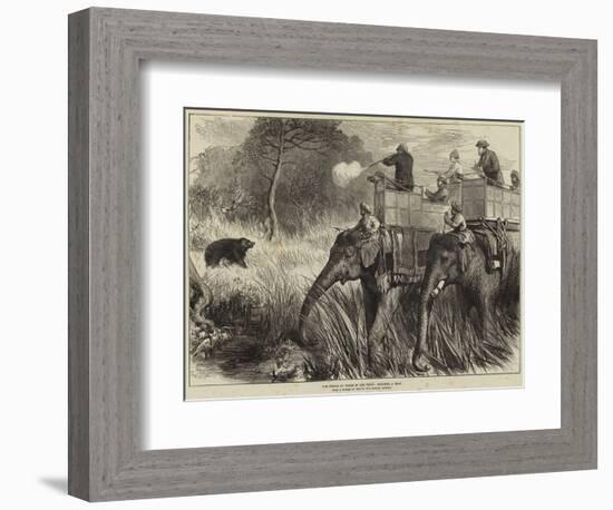 The Prince of Wales in the Terai, Shooting a Bear-Arthur Hopkins-Framed Giclee Print