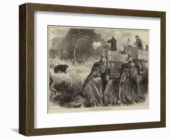 The Prince of Wales in the Terai, Shooting a Bear-Arthur Hopkins-Framed Giclee Print