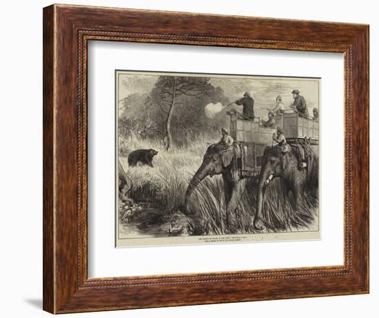 The Prince of Wales in the Terai, Shooting a Bear-Arthur Hopkins-Framed Giclee Print