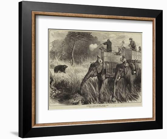 The Prince of Wales in the Terai, Shooting a Bear-Arthur Hopkins-Framed Giclee Print