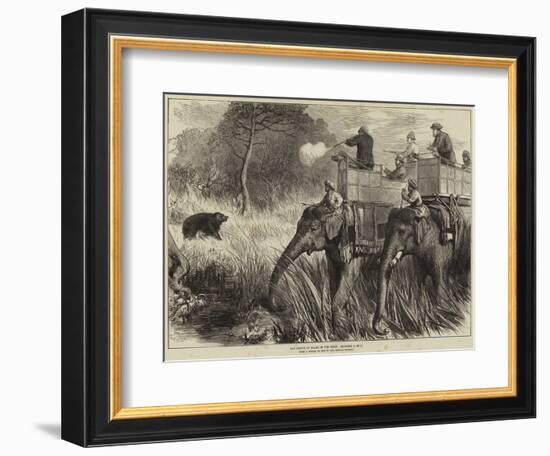 The Prince of Wales in the Terai, Shooting a Bear-Arthur Hopkins-Framed Giclee Print