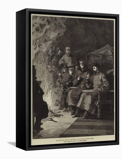 The Prince of Wales in the Terai, the Camp Fire after Dinner-William Heysham Overend-Framed Premier Image Canvas