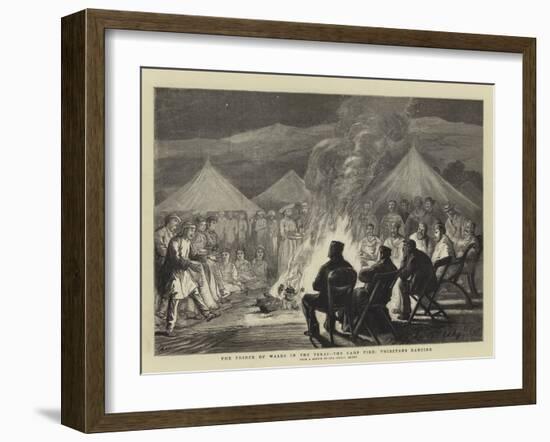 The Prince of Wales in the Terai, the Camp Fire, Thibetans Dancing-Joseph Nash-Framed Giclee Print