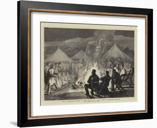 The Prince of Wales in the Terai, the Camp Fire, Thibetans Dancing-Joseph Nash-Framed Giclee Print