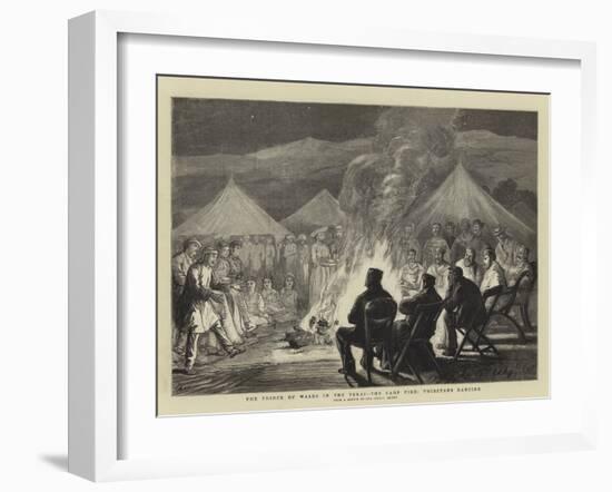 The Prince of Wales in the Terai, the Camp Fire, Thibetans Dancing-Joseph Nash-Framed Giclee Print