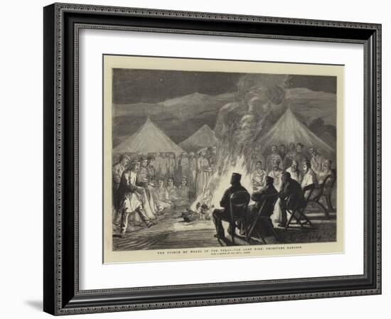 The Prince of Wales in the Terai, the Camp Fire, Thibetans Dancing-Joseph Nash-Framed Giclee Print