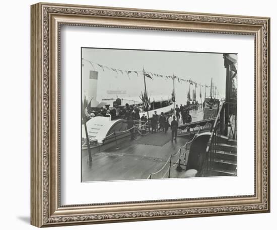 The Prince of Wales Inaugurating the London Steamboat Service, River Thames, London, 1905-null-Framed Photographic Print