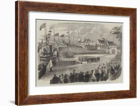 The Prince of Wales Landing at St John, New Brunswick-George Henry Andrews-Framed Giclee Print