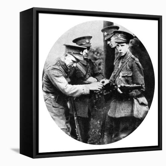 The Prince of Wales Loading a Rifle in the Grenadiers, First World War, 1914-null-Framed Premier Image Canvas