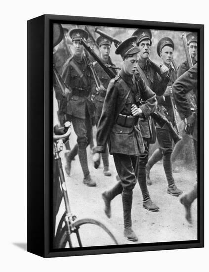 The Prince of Wales Marching with the Oxford University Officers Training Corps, C1910-null-Framed Premier Image Canvas