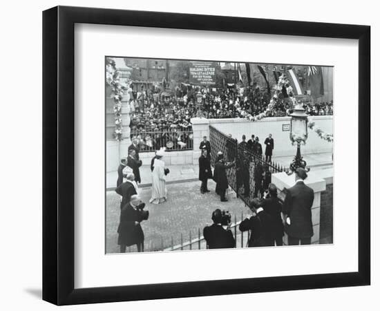 The Prince of Wales Officially Opening the Rotherhithe Tunnel, Bermondsey, London, 1908-null-Framed Photographic Print