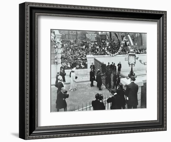 The Prince of Wales Officially Opening the Rotherhithe Tunnel, Bermondsey, London, 1908-null-Framed Photographic Print